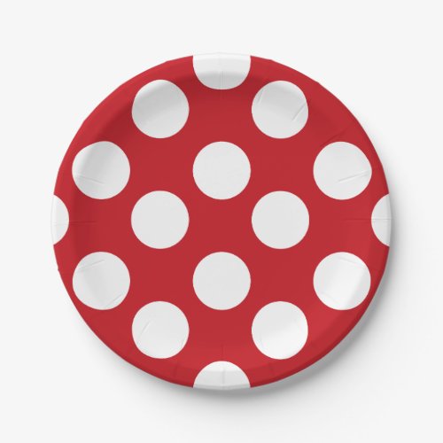 Red and White Polka Dot Paper Plates