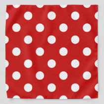 Red and White Polka Dot Pattern Bandana