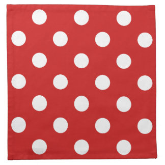 Red and White Polka Dot Pattern Cloth Napkin
