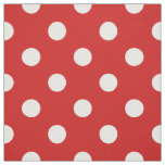 Red and White Polka Dot Pattern Fabric