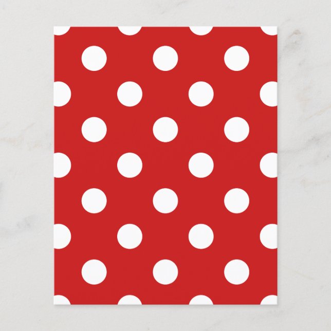 Red and White Polka Dot Pattern Flyer (Front)