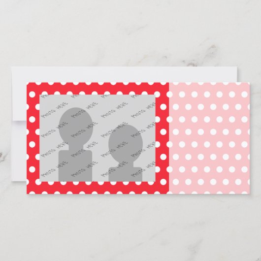 Red and White Polka Dot Pattern. Spotty. (Front)