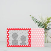 Red and White Polka Dot Pattern. Spotty. (Standing Front)