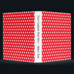 Red and White Polka Dot Pattern. Spotty. Binder<br><div class="desc">A simple design,  a red and white polka dot pattern.</div>