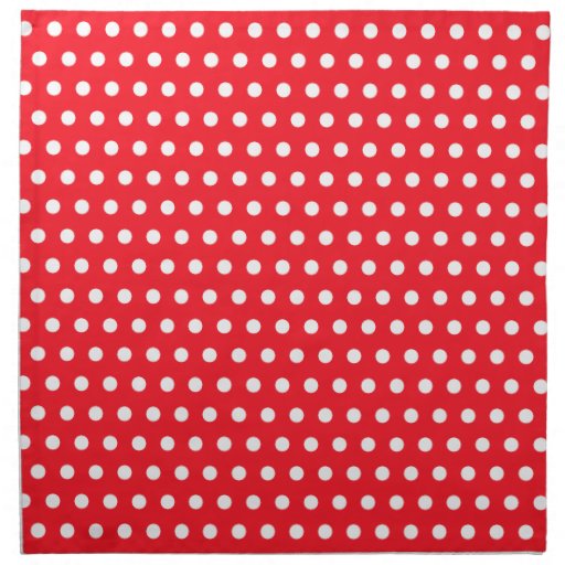 Red and White Polka Dot Pattern. Spotty. Napkin | Zazzle