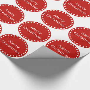 Red and White Polka Dot Personalized Gift Wrap