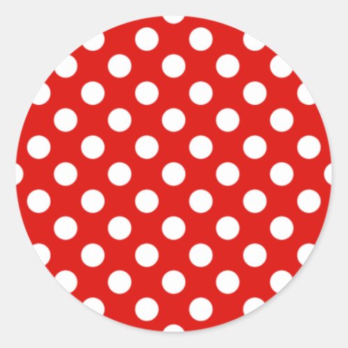 Red and White Polka Dot Sticker