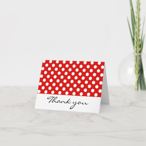 Red and White Polka Dot Thank You Notes