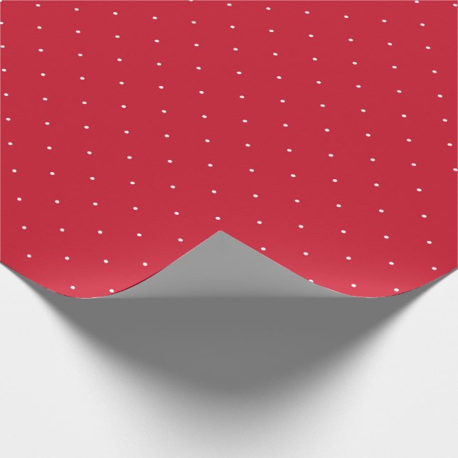 Red and White Polka Dot Wrapping Paper (Corner)