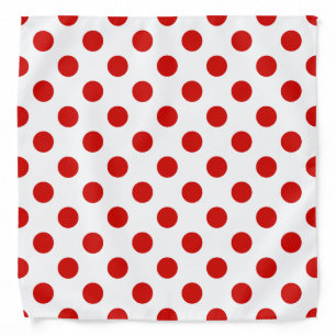 Red and white polka dots bandana