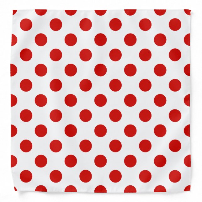 Red and white polka dots bandana (Front)