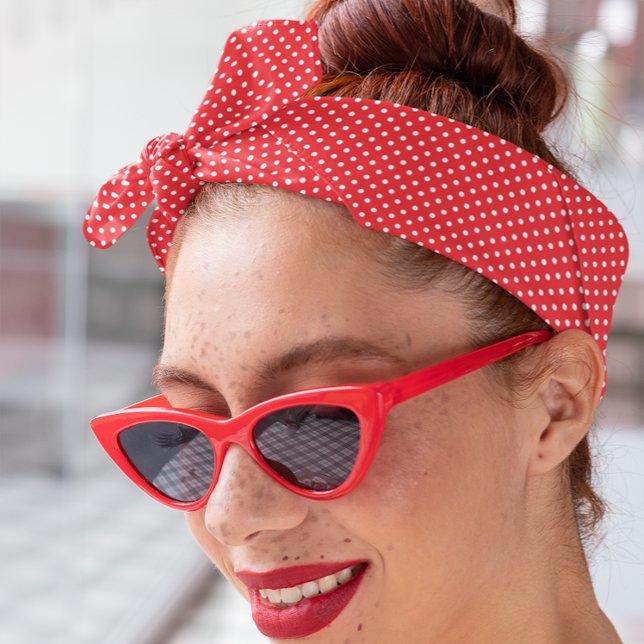Red and White Polka Dots Bandana (Red and White Polka Dots Bandana)