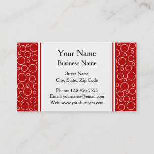 Red and White Polka Dots Business Card