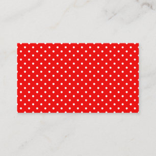 Red and White Polka Dots Business Card
