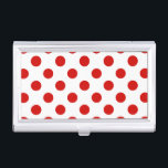 Red and white polka dots business card case<br><div class="desc">Red and white polka dots</div>