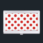Red and white polka dots business card case<br><div class="desc">Red and white polka dots</div>