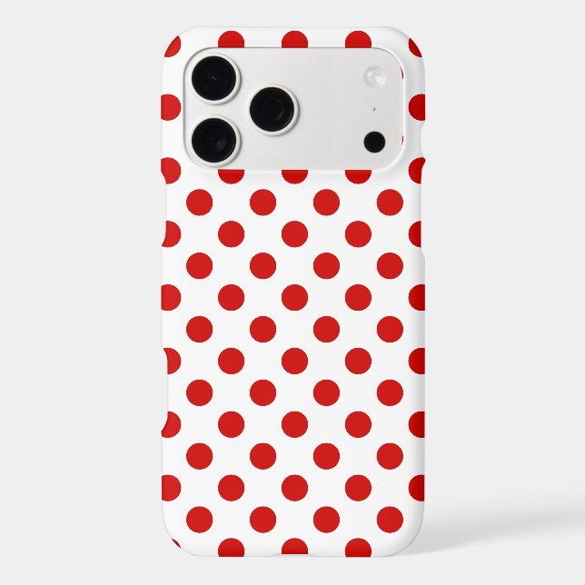 Red and white polka dots Case-Mate iPhone case (Back)