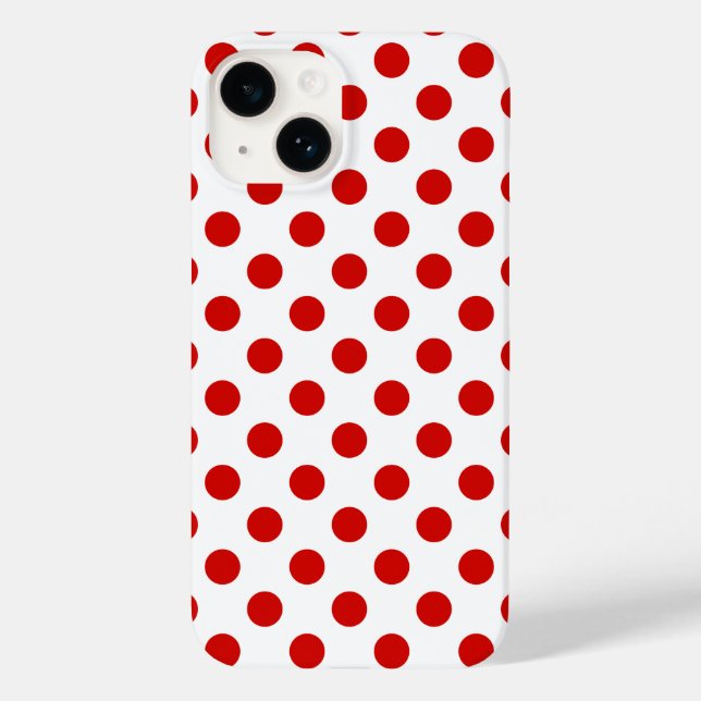Red and white polka dots Case-Mate iPhone case (Back)