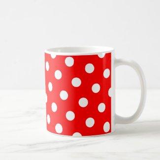 Red and White Polka Dots Coffee Mug