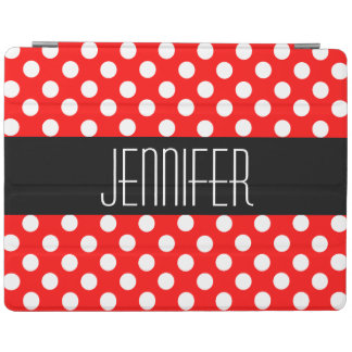 Red and White Polka Dots Custom iPad Cover