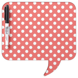 Red and White Polka Dots Dry Erase Board