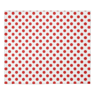 Red and white polka dots duvet cover