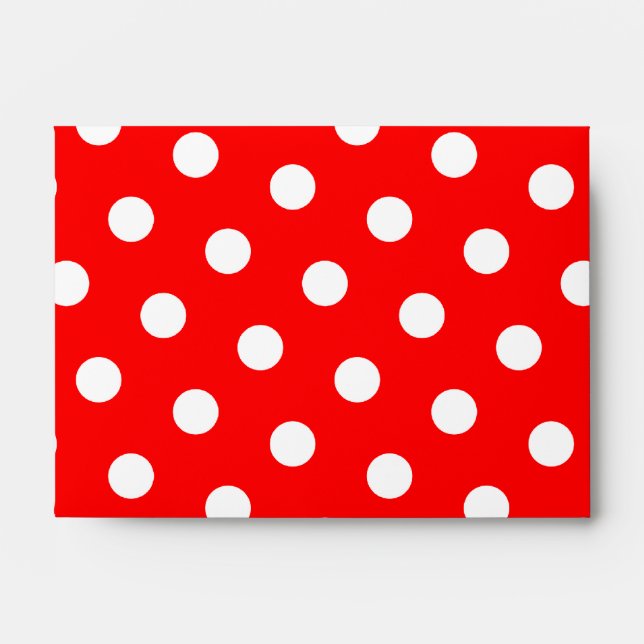 Red and White Polka Dots Envelope (Front)