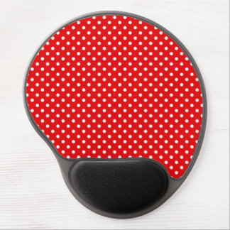 Red and White Polka Dots Gel Mousepad