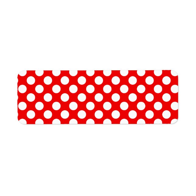 Red and White Polka Dots Label (Front)