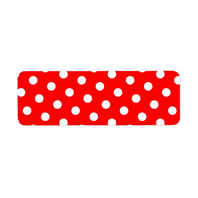 Red and White Polka Dots Label (Front)