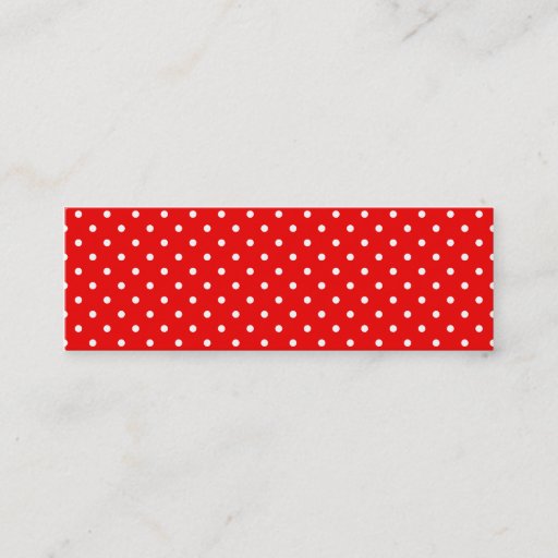 Customizable Red and White Polka Dots Business Card