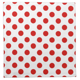 Red and white polka dots napkin