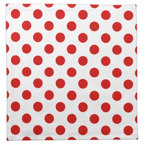 Red and white polka dots napkin