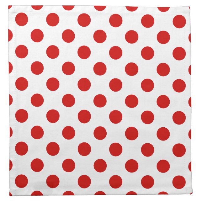 Red and white polka dots napkin (Front)