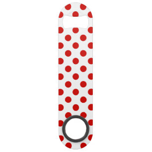 Red and white polka dots speed bottle opener