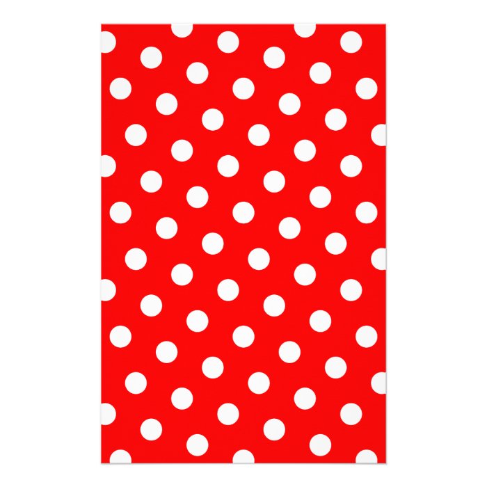 Red and White Polka Dots Stationery Design