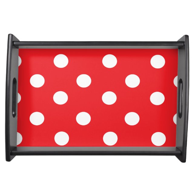 Red and White Polka Dots Tray (Front)