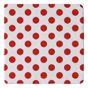 Red and white polka dots trivet