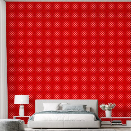 Red and White Polka Dots Wallpaper