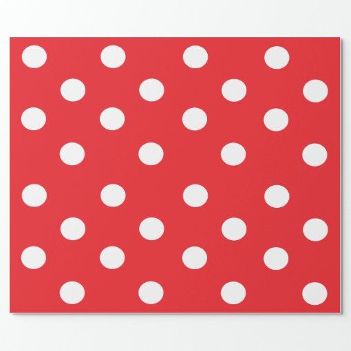 Red And White Polka Dots Wrapping Paper 30 X 6 Zazzle