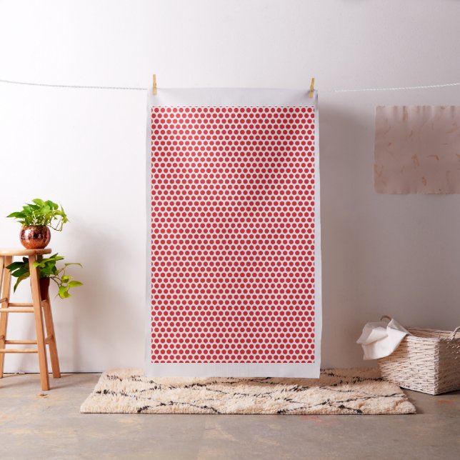 Red and White Polka Dotted Fabric (In Situ)