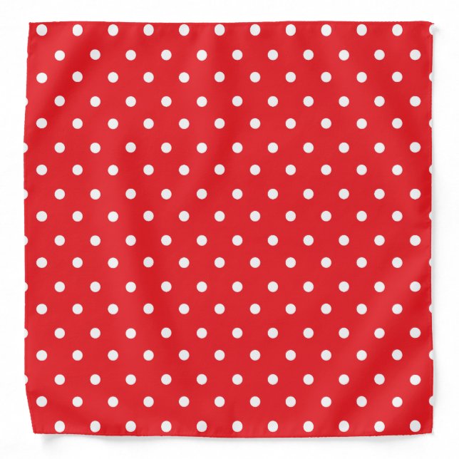 Red and White Polkadot Bandana (Front)