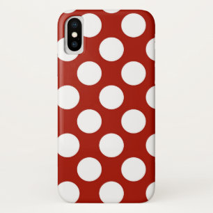 Red and White Polkadot iPhone X Case