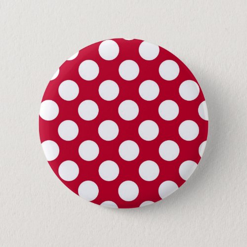 Red and White Polkadots Button