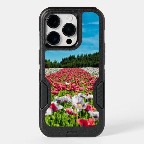 Red and White Poppy Field OtterBox iPhone 14 Pro Case