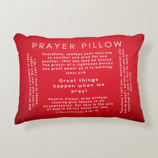 Red and White Prayer Pillow