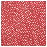 Red And White Random Polka Dot Spotted Print Fabric