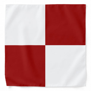Red and White Rectangles Bandana