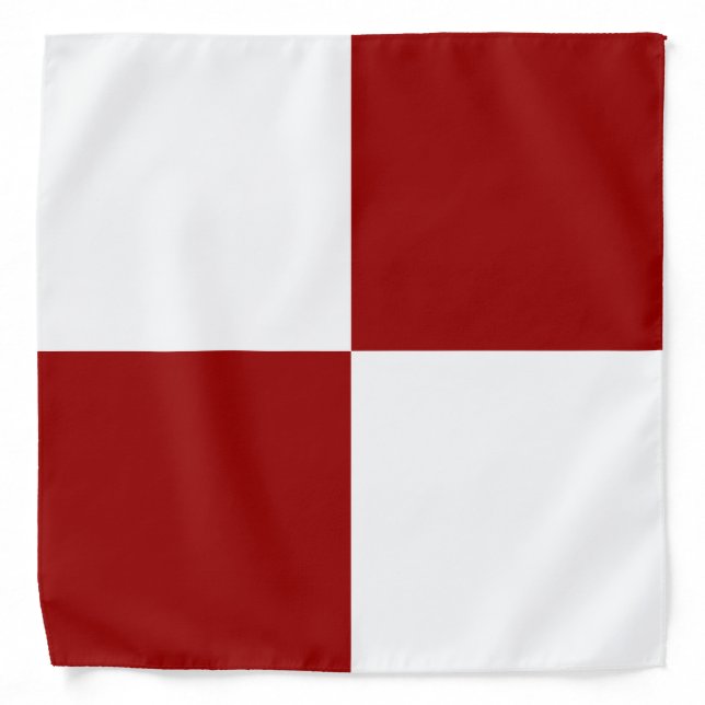 Red and White Rectangles Bandana (Front)