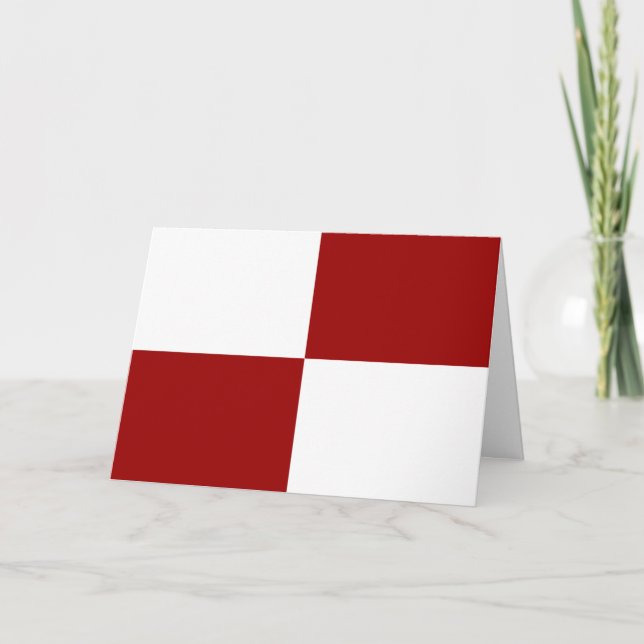 Red and White Rectangles Birthday Card (Front)